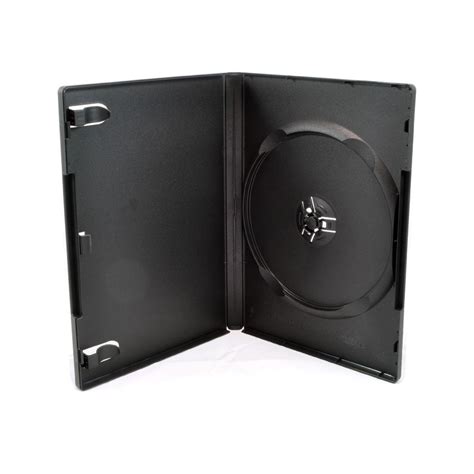 Maxtek 100 Pack Standard 14mm Black Signle Disc DVD Cases with Outer Clear Sleeve, Machine Pack Grade, 100% New Plastic Material!